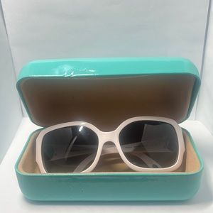 TIFFANY & CO.  4014 - 802730  WHITE FRAME & TEMPLES CLEAR LENSES OEM NEW AUTH